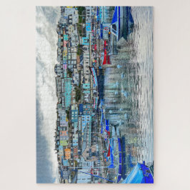 Quebra-cabeça Brixham Harbor Swans: Devon Coast 1000pc Puzzle