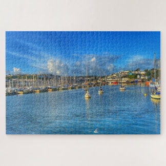 Quebra-cabeça Brixham Marina: Porto Ensolarado de Devon e Vista 