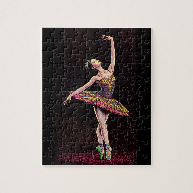 Quebra-cabeça Brown Tutu Ballerina Puzzle – Stunning Dance Art w (Vertical)