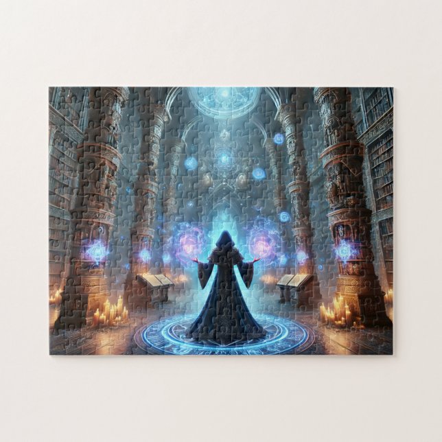 Quebra-cabeça Bruxa Biblioteca Mística Magia Antiga & Segredos (Horizontal)