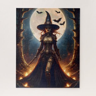 Quebra-cabeça Bruxa da Floresta Steampunk do Halloween