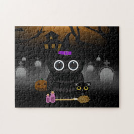 Quebra-cabeça Bruxa de Coruja Negra