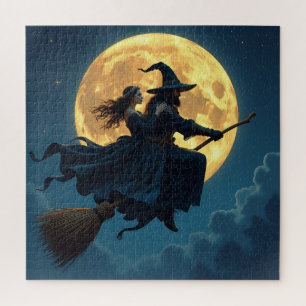 Quebra-cabeça Bruxa e Warlock Personalizados Halloween