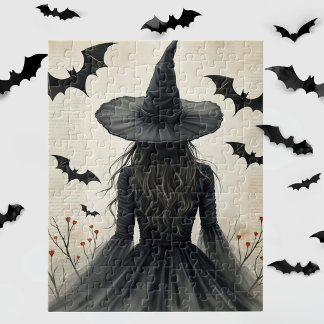 Quebra-cabeça Bruxa Encantadora de Halloween