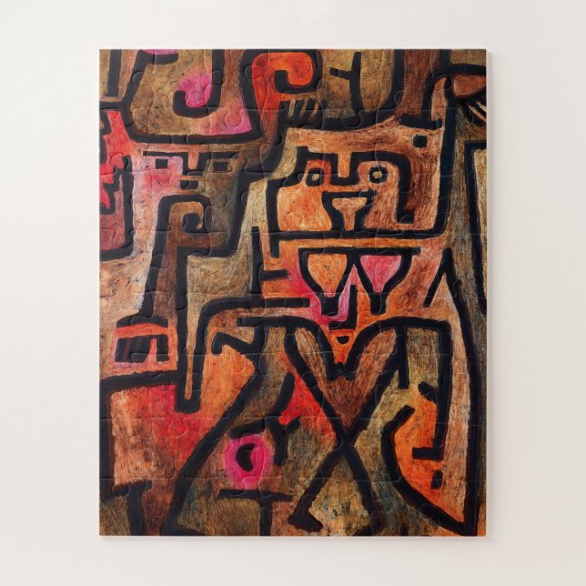 Quebra-cabeça Bruxa Florestal, Paul Klee Abstrato Art (Vertical)