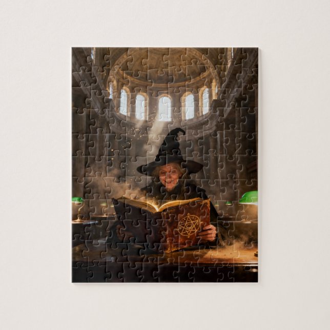Quebra-cabeça Bruxa na Biblioteca (Vertical)