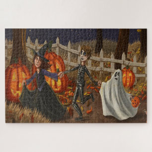 Quebra-cabeça Bruxas de Halloween Fantasmas e Espíritos Oh Meu