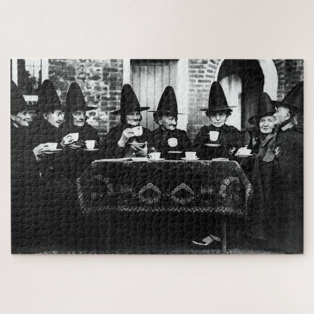 Quebra-cabeça Bruxas Galesas Tendo Tea Crone Teatime (Horizontal)
