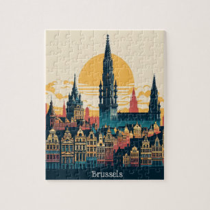 Quebra-cabeça Bruxelas, Bélgica, pintura estilista