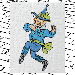 Quebra-cabeça Bruxo Vintage do Oz, Menino Munchkin Dançante Fofo
