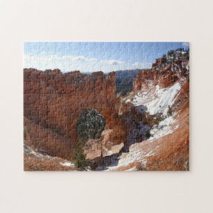 Quebra-cabeça Bryce Canyon Natural Bridge Snowy Landscape Foto