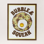 Quebra-cabeça Bubble e Squeak Brunch - Reino Unido - Comida Cuis<br><div class="desc">Foodie design apresenta um marcador original ilustrativo de 'bolha e picada',  uma comida britânica clássica composta por repolho e batatas,  e tocada com um ovo.</div>