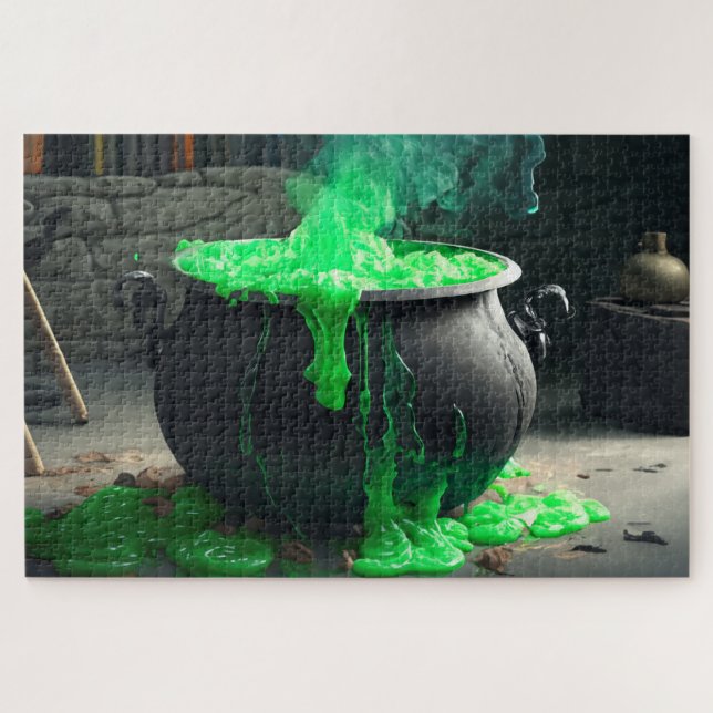 Quebra-cabeça Bubbling Witch's Cauldron Halloween (Horizontal)