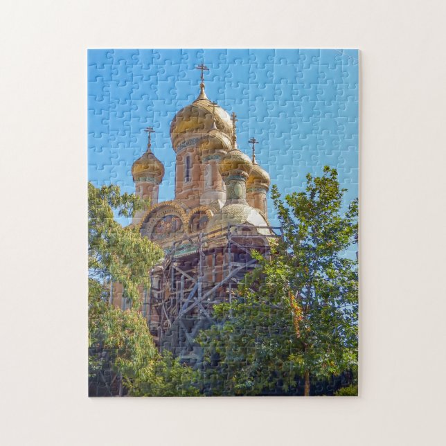Quebra-cabeça Bucareste, ponto de vista da Igreja Russa, quebra- (Vertical)