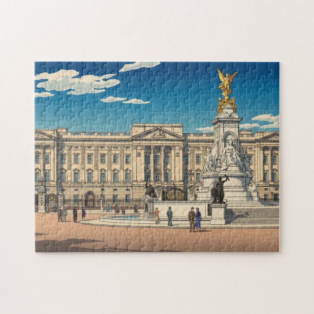 Quebra-cabeça Buckingham Palace Japanese Woodblock Print (Horizontal)
