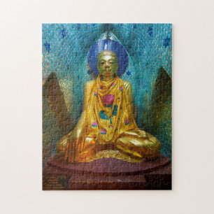 Quebra-cabeça Buda em Nicho Ornamentado