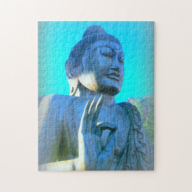 Quebra-cabeça buddha azul (Vertical)