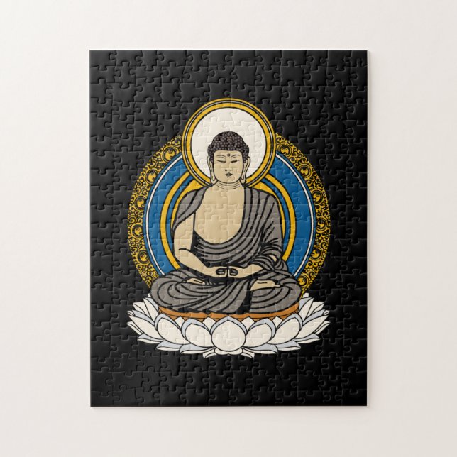 Quebra-cabeça Buddha Meditating Dhyana Mudra (Vertical)