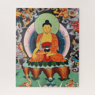 Quebra-cabeça Buddha Shakyamuni, Pintura Tibetana, Budismo