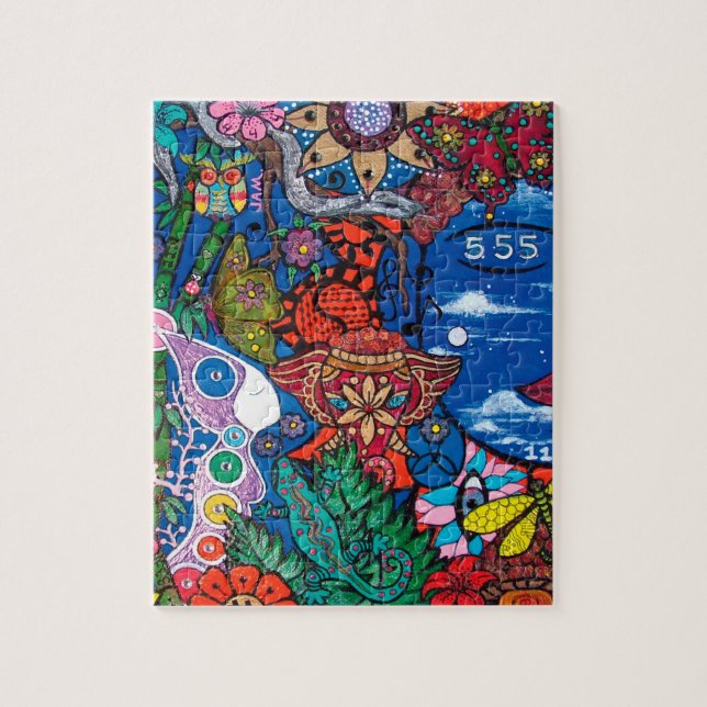 Quebra-cabeça Buddha spiritual blue new age peaceful painting (Vertical)