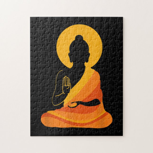 Quebra-cabeça Buddha YingYang Zen Yoga, relaxe, aproveite a vida (Vertical)