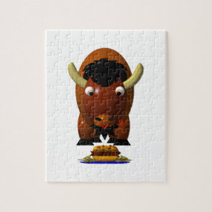 Quebra-cabeça Búfalo bonito w/Beef em Weck & em asas de frango