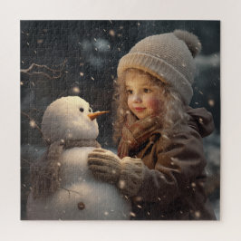 Quebra-cabeça Building a Snowman