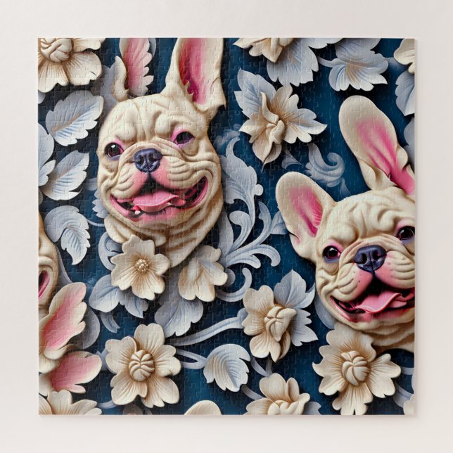 Quebra-cabeça Buldogue Francês (Vertical)