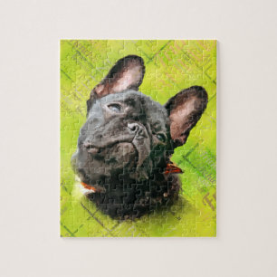 Quebra-cabeça Buldogue francês bonito - Frenchie com teste