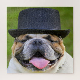 Quebra-cabeça Buldogue No Top Hat