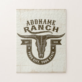 Quebra-cabeça Bull Steer Skull Western Ranch