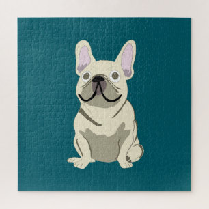 Quebra-cabeça Bulldog Francês Creme, Eu Amo meu Cachorro
