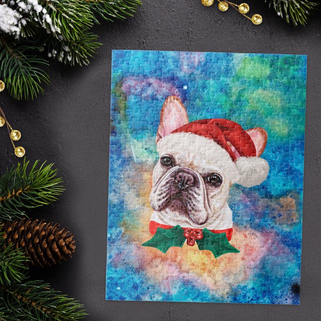 Quebra-cabeça Bulldog Francês Raça Cachorro Natal (Criador carregado)