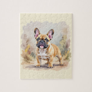 Quebra-cabeça Bulldogue Francês Marrom Bege - Cachorro Frenchie