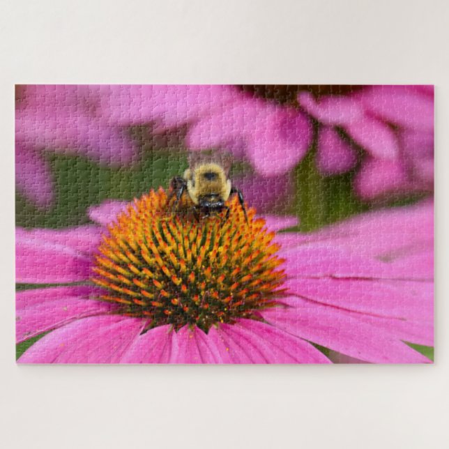 Quebra-cabeça Bumblebee at Work - 20x30 - 1014 pcs Flower Puzzle (Horizontal)