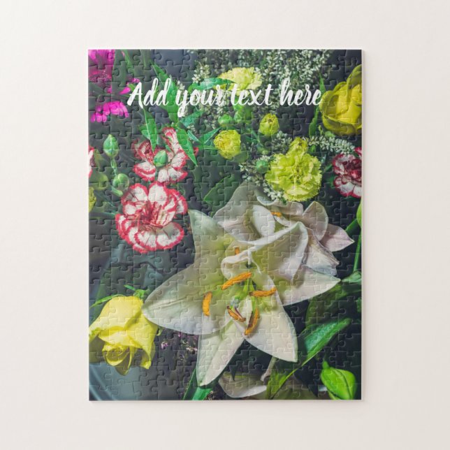 Quebra-cabeça Buquê colorido com Lily (Vertical)