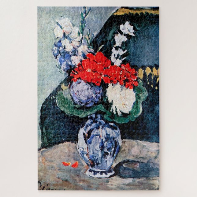 Quebra-cabeça Buquê com Little Delft, Paul Cezanne (Vertical)