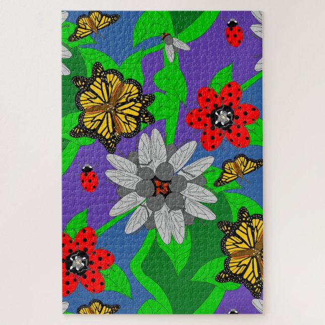 Quebra-cabeça Buquê de entomologistas (Vertical)