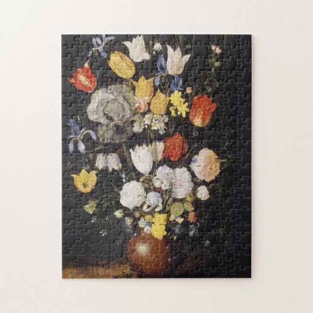 Quebra-cabeça Buquê de Flores em um Vaso Terrestre (1610) (Vertical)