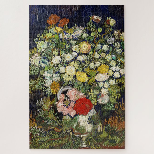 Quebra-cabeça Buquê de Flores em Vaso por Vincent Van Gogh (Vertical)