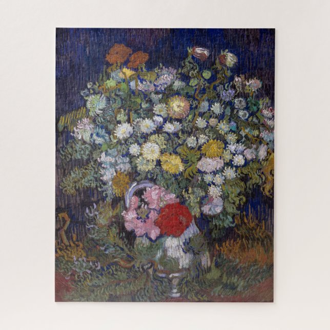 Quebra-cabeça Buquê de Flores num Vaso | Van Gogh | (Vertical)