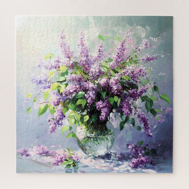 Quebra-cabeça Buquê de Lilás em Flor de Lavanda (Vertical)