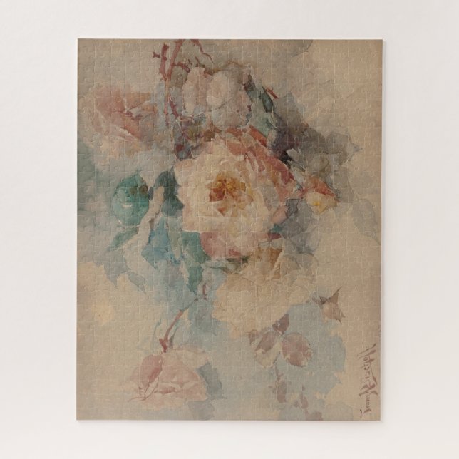 Quebra-cabeça Buquê de Rosas - Franz Bischoff (Vertical)