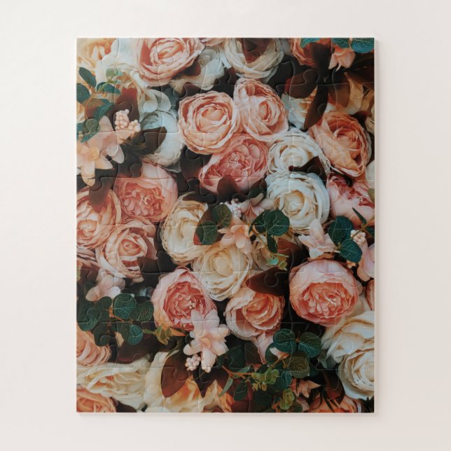 Quebra-cabeça Buquê de Rosas Rosa (Vertical)