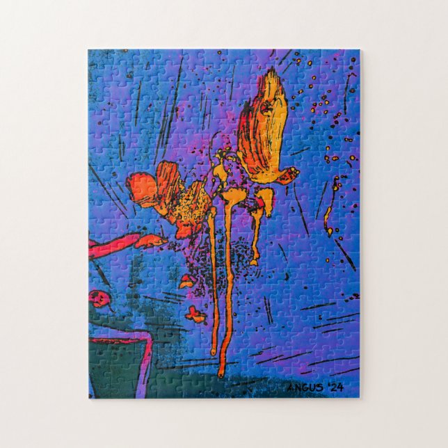 Quebra-cabeça Buquê do Mundo Angus em Butão e Ouro (Vertical)