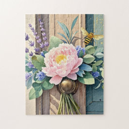 Quebra-cabeça Buquês flores lavandas Flores russas