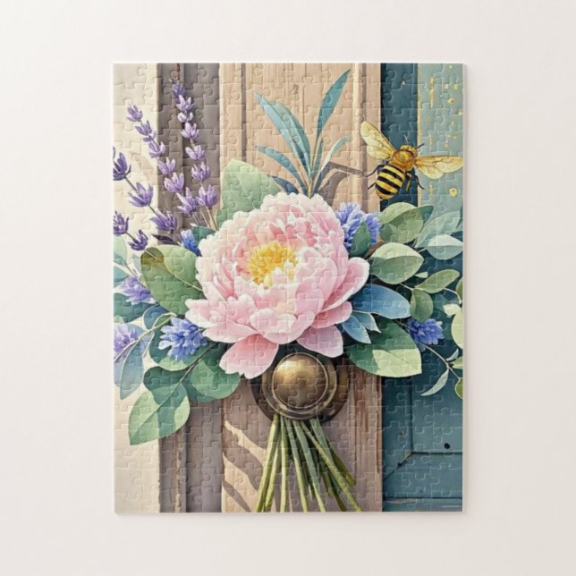 Quebra-cabeça Buquês flores lavandas Flores russas (Vertical)