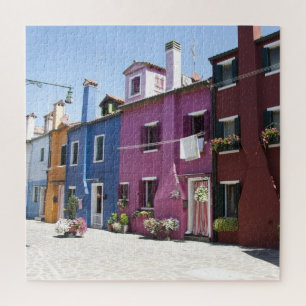 Quebra-cabeça Burano Colorido Em Veneza, Itália