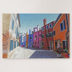 Quebra-cabeça Burano, Itália - Casas Coloridas