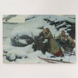 Quebra-cabeça Burnt Village in Winter (por Albert Edelsense)